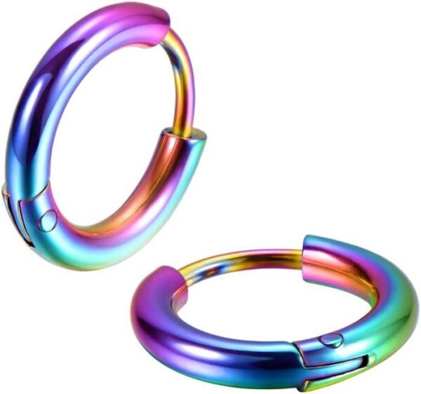 316L Surgical Stainless Steel Huggie Hoop Earrings 6mm 8mm 10mm 11mm 12mm 14mm Hypoallergenic Earrings Hoop Cartilage Helix Lobes Hinged Sleeper Earrings For Men Women