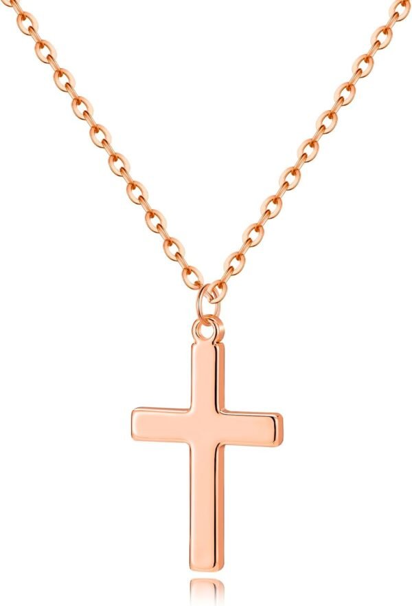 Cross Necklace for women-Dainty 14k Gold Plated/Silver Plated Pendant Necklaces Simple Cross Pendant Necklace Cute Tiny Jewelry for Women