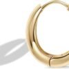 14K Gold Plated 925 Sterling Silver Post Small Chunky Hoops Earrings | Thick Lightweight Gold Hoop Earrings for Women