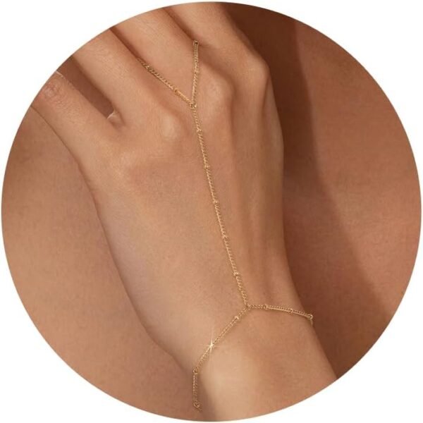 Gold Bracelets for Women, 14K Gold Plated Stackable Bracelet Stack Set Adjustable Charm Paperclip Chain Cuban Link Layered Waterproof Jewelry Sets Gifts for Womens 6.0/6.8/7.2"