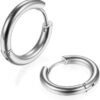 316L Surgical Stainless Steel Huggie Hoop Earrings 6mm 8mm 10mm 11mm 12mm 14mm Hypoallergenic Earrings Hoop Cartilage Helix Lobes Hinged Sleeper Earrings For Men Women