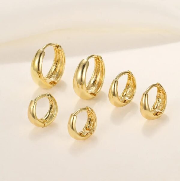 3Pairs Gold Hoop Earrings Set for Women Trendy Chunky Huggie Dainty Earring Jewelry for Women Teens