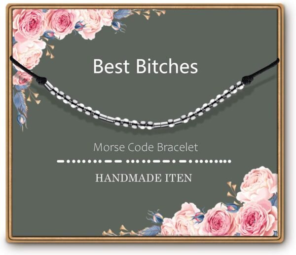 Morse Code Bracelets for Women, Funny Birthday Gifts, Best Friend Friendship Gifts