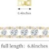 14K Gold Plated Women’s Tennis Bracelet – Sleek CZ Line Bracelet, Fits 6.0"–7.2" Wrist – Sparkly Everyday Jewelry Gift, Contemporary Tennis Bracelets for Women