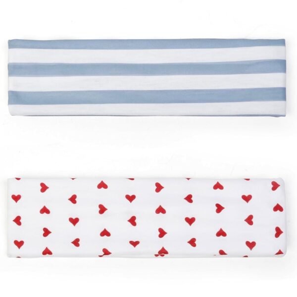 6183thNHI0L._SL1500 Fashion Women's Headbands for Short Hair Non Slip Elastic Floral Hairbands, Soft Fabric 2 Inches Thick Stripe Head Bands for Girls, Valentine's Day Heart Headbands