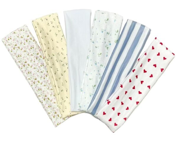 61HYDFvZxiL._SL1500 Fashion Women's Headbands for Short Hair Non Slip Elastic Floral Hairbands, Soft Fabric 2 Inches Thick Stripe Head Bands for Girls, Valentine's Day Heart Headbands