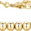 14K Gold Plated Beaded Bracelet for Women | Stackable Gold Bead Bracelet | Adjustable Dainty Gold Jewelry