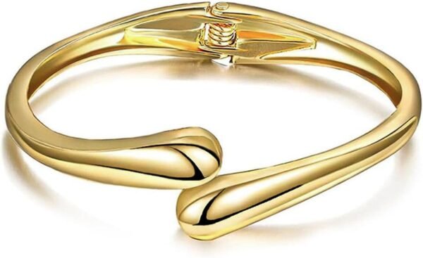 Gold Bangle Bracelets for Women Teens Trendy Chunky Adjustable Twist Cuff Bracelet Jewelry Gifts