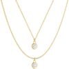 Dainty 14k Gold Plated/Silver Cubic Zirconia Necklaces for Women, Simple CZ Jewelry Necklaces Trendy Gifts