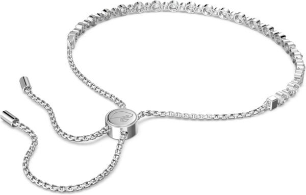 Matrix Tennis Soft Bracelet, Round Cut Clear Crystals, Rhodium and Rose Gold-Tone Finishes