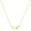 Gold Pendant Necklace for Women, Dainty Diamond Necklaces for Women Simple 14K Gold Plated Paperclip Choker Necklaces Cute Minimalist Open Oval Necklaces Gold Jewelry for Women Gifts