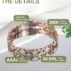 Pure Copper Bracelets for Women, Ultra Strength Magnetic Therapy Bracelet for Pain Relief with Neodymium Magnets & Sparkling Cubic Zirconia, Adjustable, Infinite Clover Jewelry