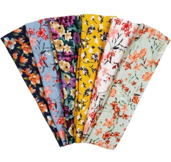 71DO8t61LPL._SL1424 Fashion Women's Headbands for Short Hair Non Slip Elastic Floral Hairbands, Soft Fabric 2 Inches Thick Stripe Head Bands for Girls, Valentine's Day Heart Headbands