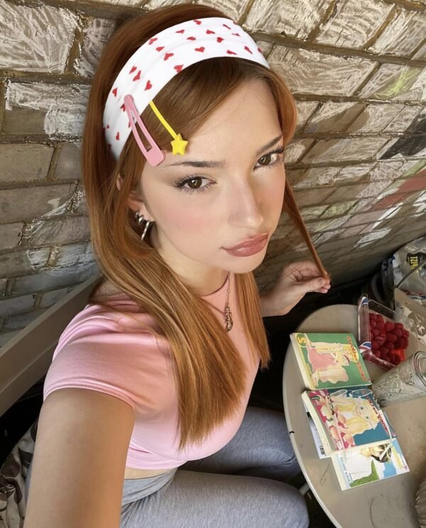 71HzTne2KTL._SL1449 Fashion Women's Headbands for Short Hair Non Slip Elastic Floral Hairbands, Soft Fabric 2 Inches Thick Stripe Head Bands for Girls, Valentine's Day Heart Headbands