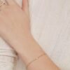 14K Gold Plated Beaded Bracelet for Women | Stackable Gold Bead Bracelet | Adjustable Dainty Gold Jewelry
