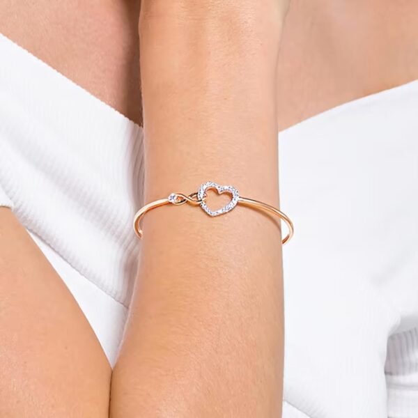71QjC-tQe9L._AC_SL1500 Infinity Heart Jewelry Collection, Necklaces and Bracelets, Rose Gold & Rhodium Tone Finish, Clear Crystals