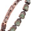 Pure Copper Bracelets for Women, Ultra Strength Magnetic Bracelet with 3800 Gauss Magnets & Natural Turquoise & Stones, Adjustable, Jewelry Gift