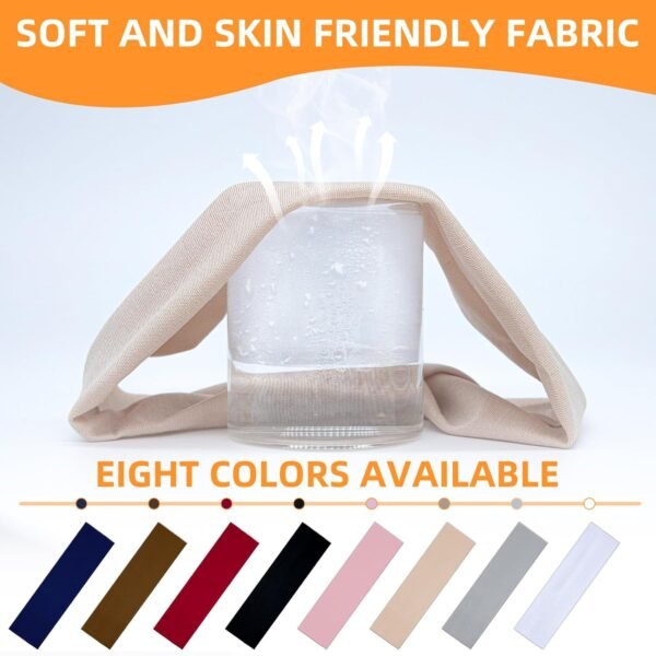 8PCS Summer-Exclusive Non Slip Sports Elastic Soft Running Fashion Headbands Absorb Sweat for Women & Men Working Out, Travel