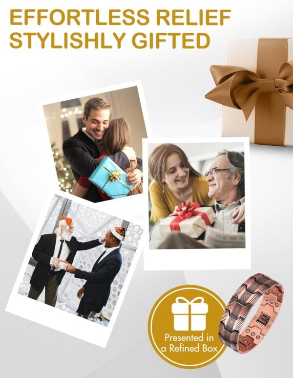 71p5Rx7rlVL._AC_SL1500 Men's Copper Bracelet,3X Strength 99.99% Pure Copper Magnetic Bracelets with Magnets,Adjustable Length with Sizing Tool