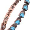 Pure Copper Bracelets for Women, Ultra Strength Magnetic Bracelet with 3800 Gauss Magnets & Natural Turquoise & Stones, Adjustable, Jewelry Gift