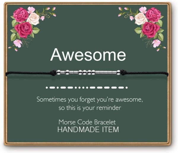 Morse Code Bracelets for Women, Funny Birthday Gifts, Best Friend Friendship Gifts