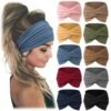 Jesries 10 PCS Women Headbands African Wide Hair Wrap Extra Turban Head Bands for Lady Large Sport Workout Stretch Non-slip Big Hair Bands