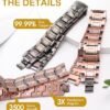 81YOMHt3zZL._AC_SL1500 Men's Copper Bracelet,3X Strength 99.99% Pure Copper Magnetic Bracelets with Magnets,Adjustable Length with Sizing Tool