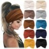 Jesries 10 PCS Women Headbands African Wide Hair Wrap Extra Turban Head Bands for Lady Large Sport Workout Stretch Non-slip Big Hair Bands