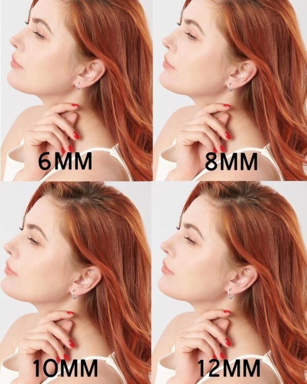 316L Surgical Stainless Steel Huggie Hoop Earrings 6mm 8mm 10mm 11mm 12mm 14mm Hypoallergenic Earrings Hoop Cartilage Helix Lobes Hinged Sleeper Earrings For Men Women