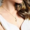 Genuine Premium AAA Top Grade 9-10mm Cultured White Pearl Pendant Necklace 18K Gold Plated 925 Silver - Gifts for Women for Her Wife Mom Daughter (White, gold-plated-silver)