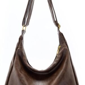 Hobo Bags for Women, Ultra Soft Foldable Vegan Leather Shoulder Handbag, Stylish Slouchy Tote Purses