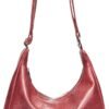 Hobo Bags for Women, Ultra Soft Foldable Vegan Leather Shoulder Handbag, Stylish Slouchy Tote Purses