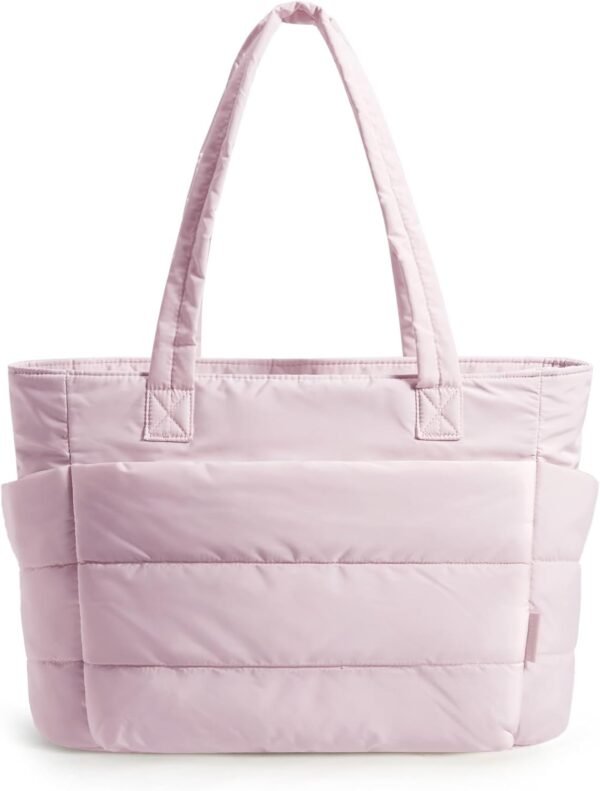 Tote Bag for Women, Lightweight Puffy Tote Bag with Compartments Shoulder Bag Handbag for Travel, Work, Gym