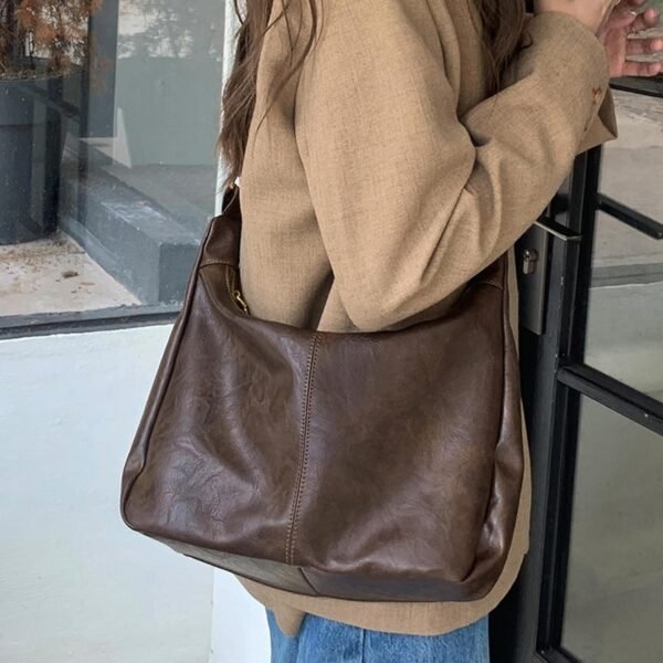 Hobo Bags for Women, Ultra Soft Foldable Vegan Leather Shoulder Handbag, Stylish Slouchy Tote Purses
