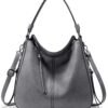 Hobo Crossbody Bags for Women Designer Faux Leather Hobo Handbags Retro Large Size Shoulder Bag Bucket Purse