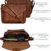 Leather Flapover Crossbody Handbag Purse for Women with Adjustable Strap & Overflap Snap Closure Tote/Bag
