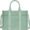 Canvas Tote Bag for Women with Zipper Closure & Individual Compartments for Work College for Teacher & Nurse